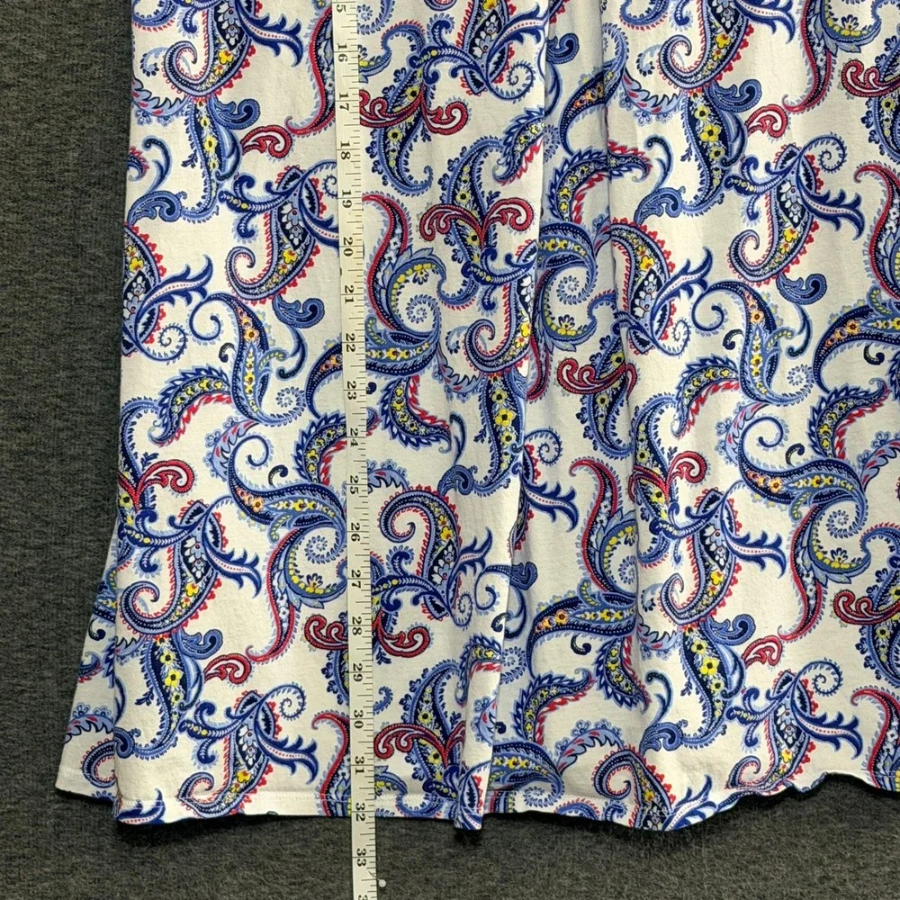 Lauren Ralph Lauren Womens S Paisley Cotton Night Dress Summer Boho Cover Up
